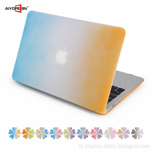 Factory Price Rainbow Rubberized Cover Shell Hard Case for Macbook Air 13.3"